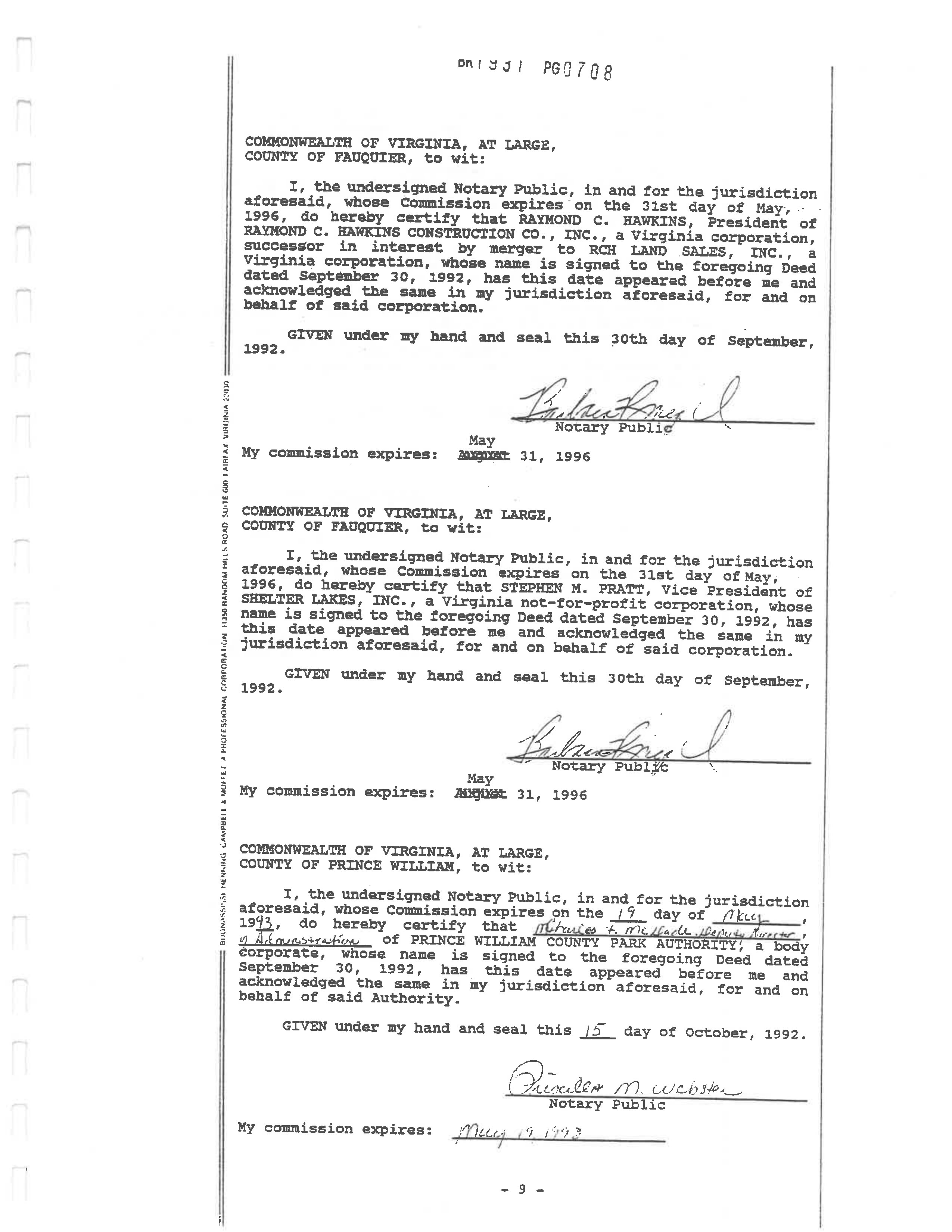 Original scan of page 15 showing notary acknowledgments