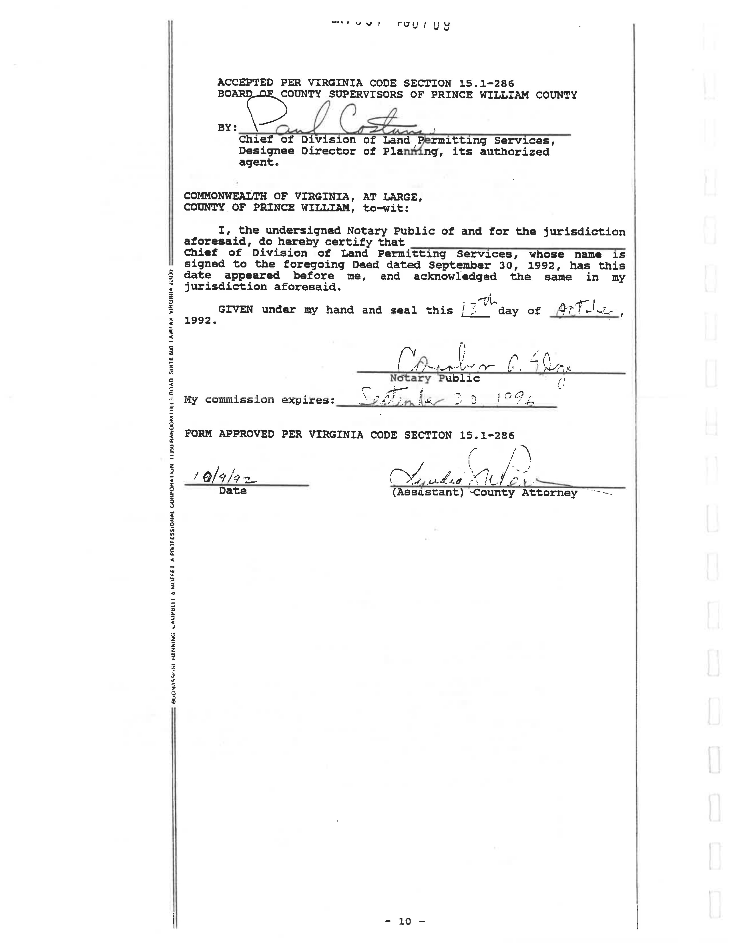 Original scan of page 16 showing board acceptance and form approval